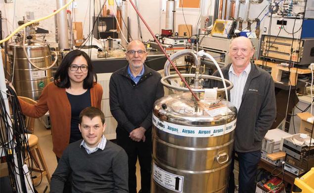 From left: Quantum scientists Nathalie de Leon, Jeffrey Thompson, Robert Cava, and Stephen Lyon.