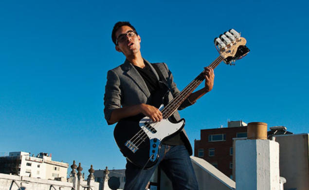 Luis Villaran ’11 and his robotic guitar tuner.