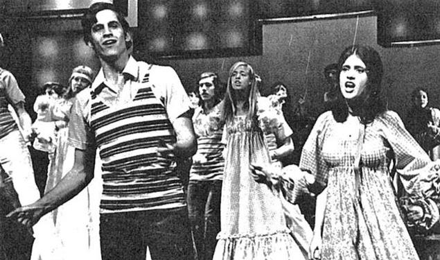 The 1970-71 Triangle Club show, Cracked Ice, featured a 40-member cast and a range of material, from Laugh-In-style one-liners to 20-minute theatrical pieces. (PAW Archives)