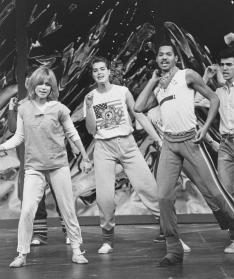 Shields performs in the 1984 Triangle Club production
