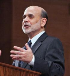 Former Fed chairman Ben Bernanke, pictured in a 2010 visit to campus. (Denise Applewhite/Office of Communications)