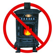 Illustration of coal stove