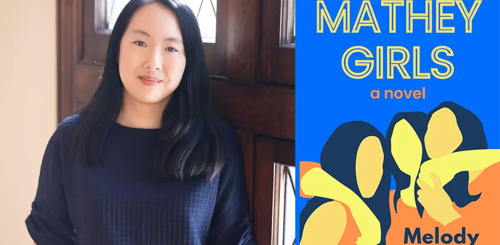 Melody Chu &rsquo;01 and the cover of her book "Mathey Girls."