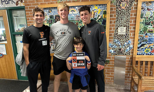 Princeton Athletes Pal Around with Elementary Students