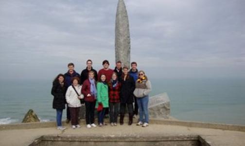 History students explore the beaches of Normandy