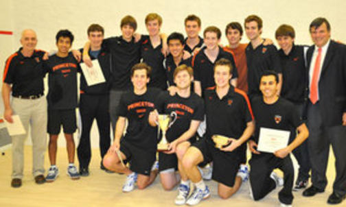 Men's squash roars back to shock Trinity and win national title