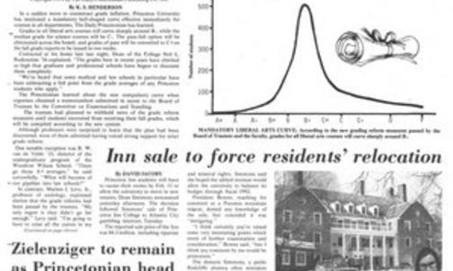 Today in Princeton history, 1974: Curbing grade inflation, 30 years early