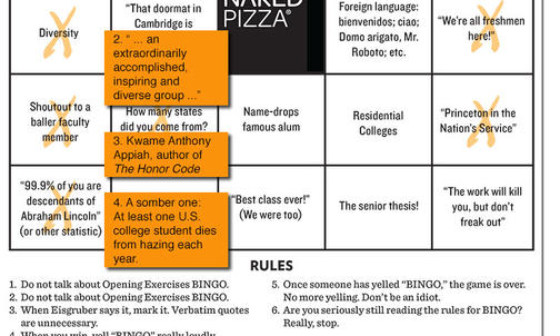 Opening Exercises Bingo