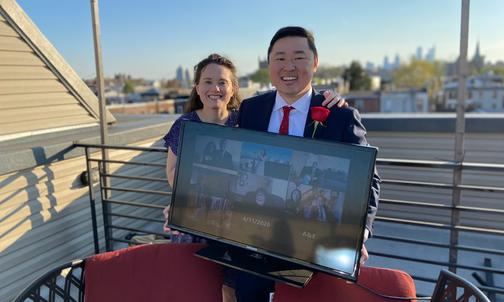 During the Pandemic, Ashley Johnson ’08 Held a Rooftop Wedding