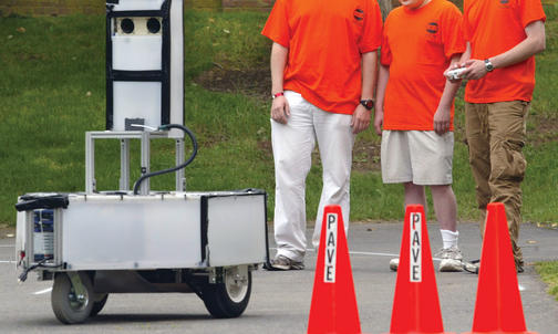 Winning debut for team’s robot
