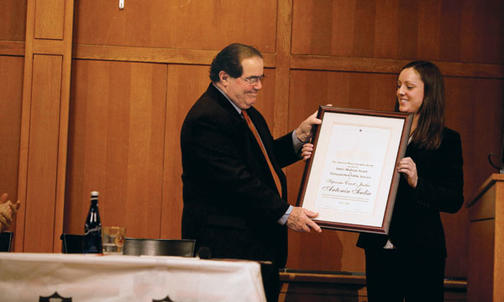 Scalia honored by Whig-Clio