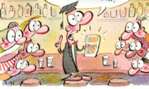Matching wits at the pub; creating a group identity