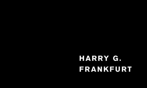 Faculty Book: Harry Frankfurt