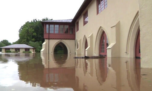 Boathouse flooded in hurricane’s wake