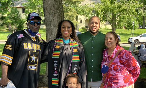 June 5: Natasha S. Alford *24 Receives Hood From 3-Year-Old Son