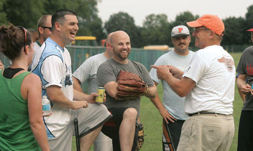 Touching ’Em All: Grad Students, Faculty, and Staff Bond Over Softball