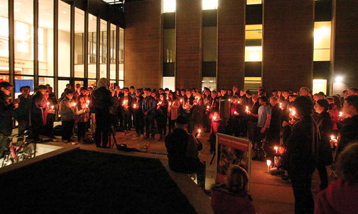 Candlelight Vigil for Victims of Paris Attacks