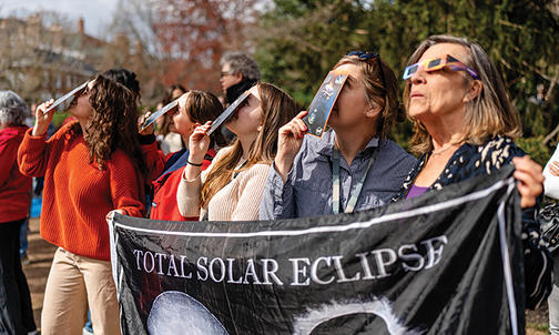 Campus Photo: Eyes on the Sky During the Eclipse