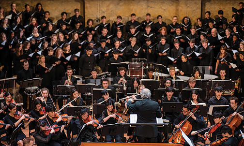 Campus Photo: Student Musicians Perform in Team Effort