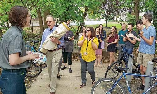 Joyous Welcome for Holocaust Torah