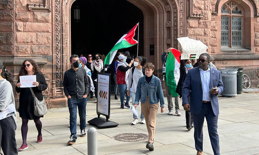 Pro-Palestine Students Stage Walkout as Israel Supporters Stand By