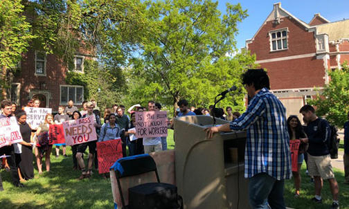 Students Hold Town Hall for Campus Workers’ Rights 