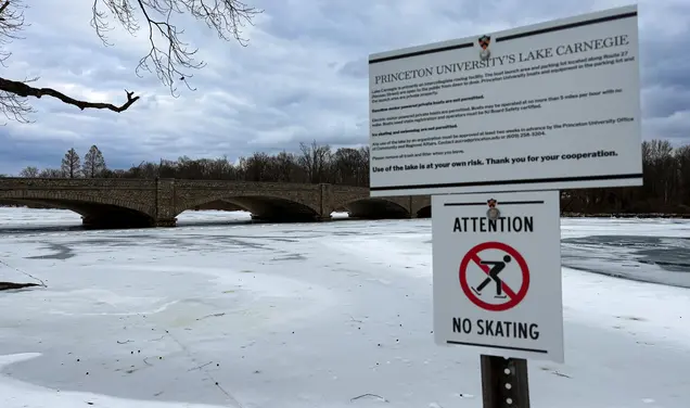 Skating Banned on Lake Carnegie Despite Coldest Winter in Years