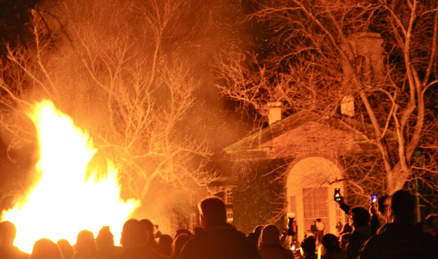 Scenes From Princeton’s 2021 Bonfire