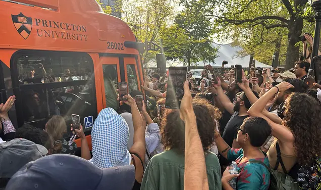 Pro-Palestinian Protesters at Princeton Attempt Sit-In at Clio Hall