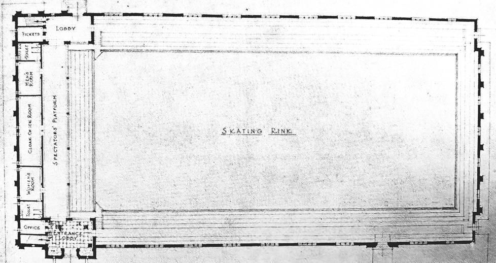 Ground plan of Baker Memorial Skating Rink 