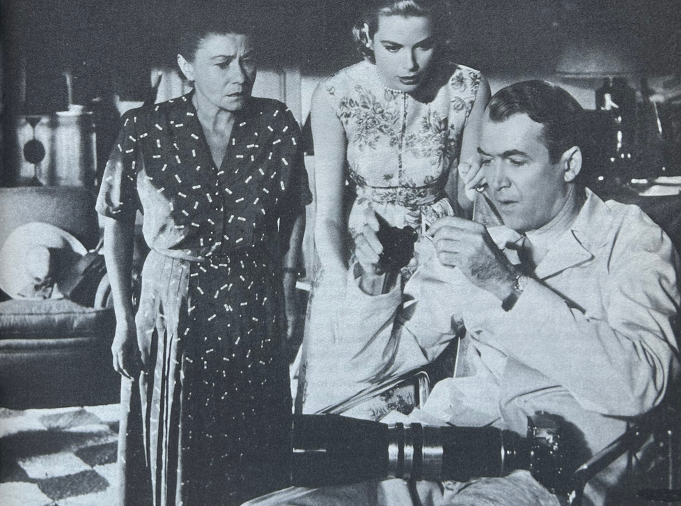 With Grace Kelley in “Rear Window”