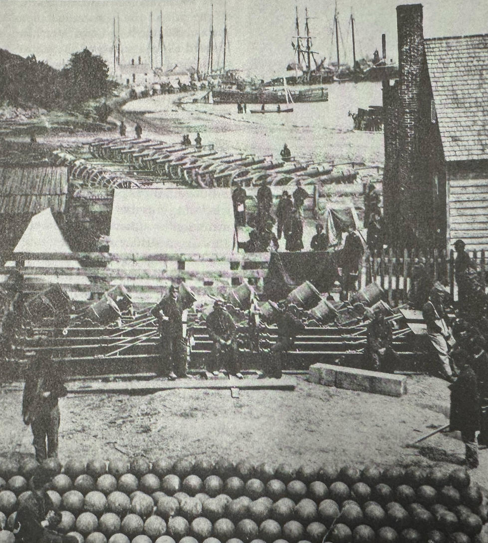 McClellan’s supply depot at City Point, Virginia, in 1862 provides evidence of the North’s overwhelming resources.