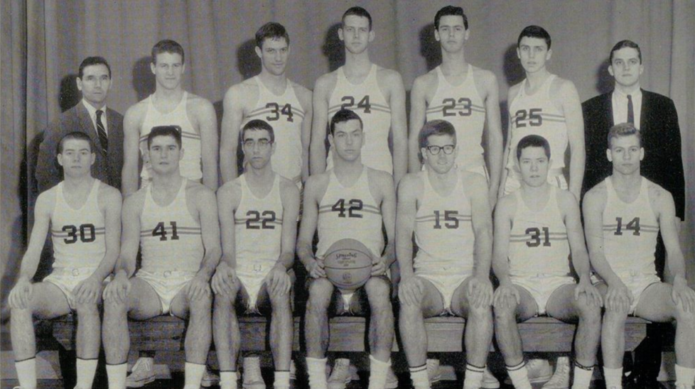 Posed photo of the 1961-62 Princeton freshman basketball team