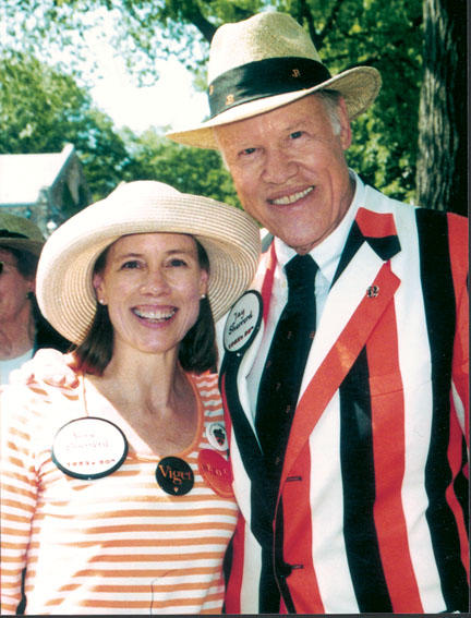 Jay Sherrerd ’52 with his daughter Anne *87 at Reunions in 2002.