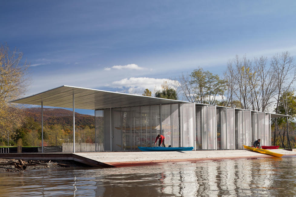 ARCHITECTURE RESEARCH OFFICE: The Long Dock Park Boat Pavilion, also pursuing LEED Gold certification, was part of a sustainable development project in the Hudson River community of Beacon. (Photo: James Ewing Photography)