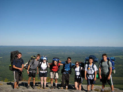 Pausing for a photo at the summit in Connecticut. 
