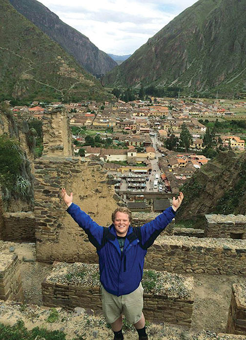 Nan in March in Peru, where he helped lead a team of Princeton students on a service trip.