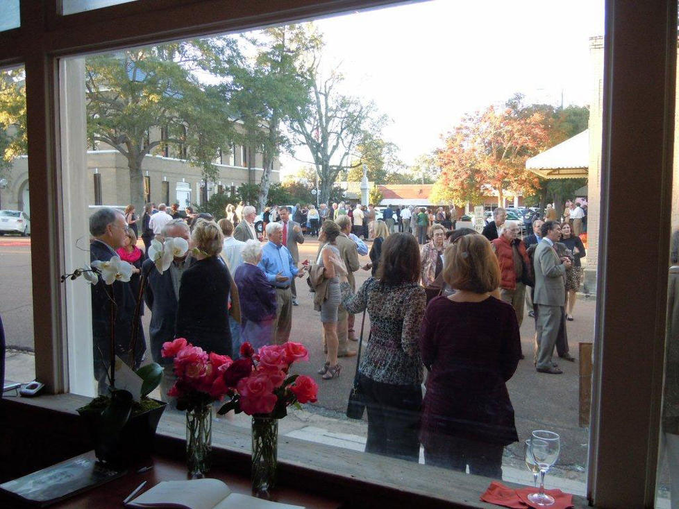 Visitors gathered for the Oct. 1 opening of the Cassidy Bayou Art and Culture Center in Sumner, Miss. 