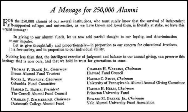 Message to Alumni