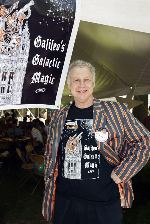 Graduate alumni and their families celebrated a theme of “Galileo’s Galactic  Magic,” as shown by Thomas Reed *71.