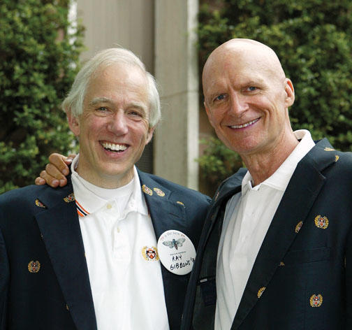 Raymond Gibbons ’70, left; and Stewart McBride ’70, who was Stewart Dill at Princeton, at their 40th reunion.