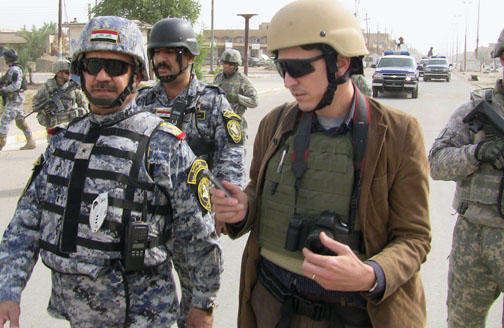 Brian Bennett ’00, right: Bahgdad, 2008