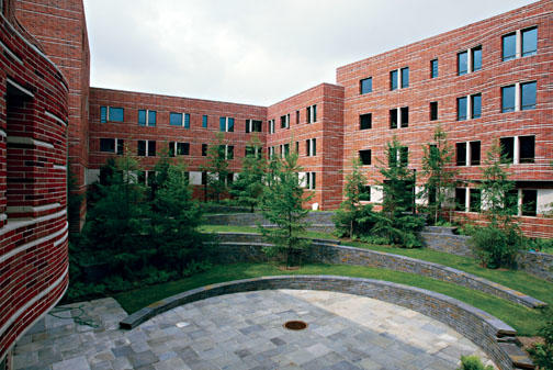 The grass-ramped amphitheater, which overlooks Butler College Memorial Court, will host receptions and student ­performances as well as provide a place to study and socialize, landscape architect Michael Van Valkenburgh said. 