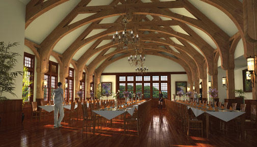 An architect's rendering of Tiger Inn's expanded dinding room.