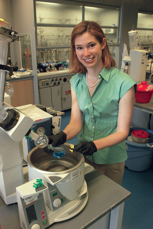  The research of assistant professor Abby Doyle, who joined the faculty in 2008, is changing the way molecules are coupled together.