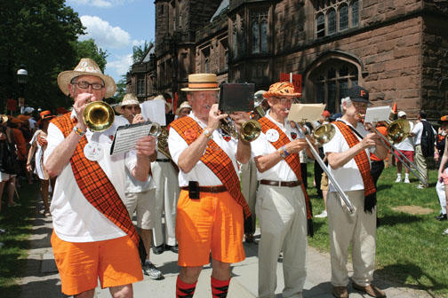 The sound of ’56 was led by musicians, from left, Jerry Kurtz ’56, Bob Card ’56, Kit Smith ’56, and Tom Artin ’60.