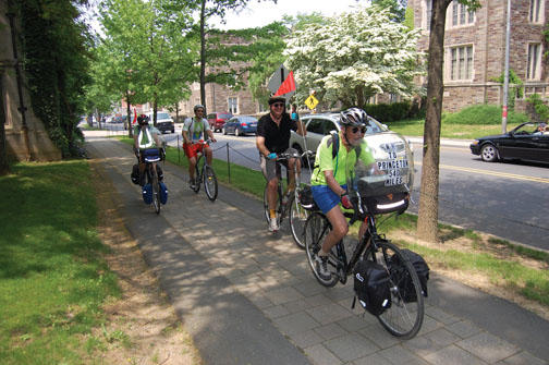 GETTING THERE: Don Carey ’51 and wife Barbara biked from New Hampshire to Old Nassau.