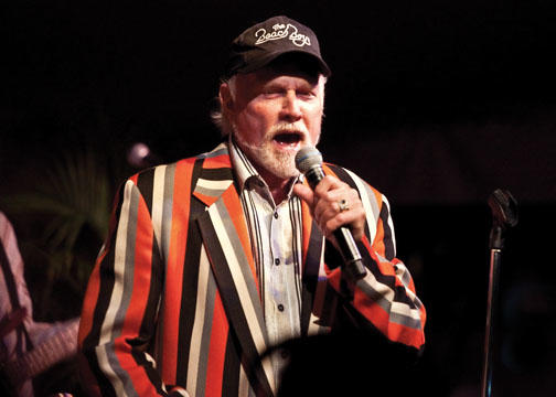 The classes of 1961 and 1971 worked together to bring the Beach Boys to Reunions Friday night. Here is Mike Love, the only original Beach Boy still in the band, in his ’71 jacket.
