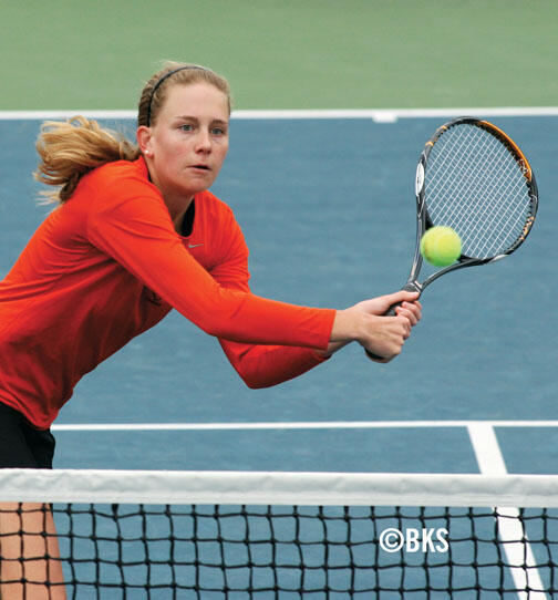 LIVE.SP_tennis.jpg No. 1 singles player Hilary Bartlett ’12 was 7–0 in Ivy matches.