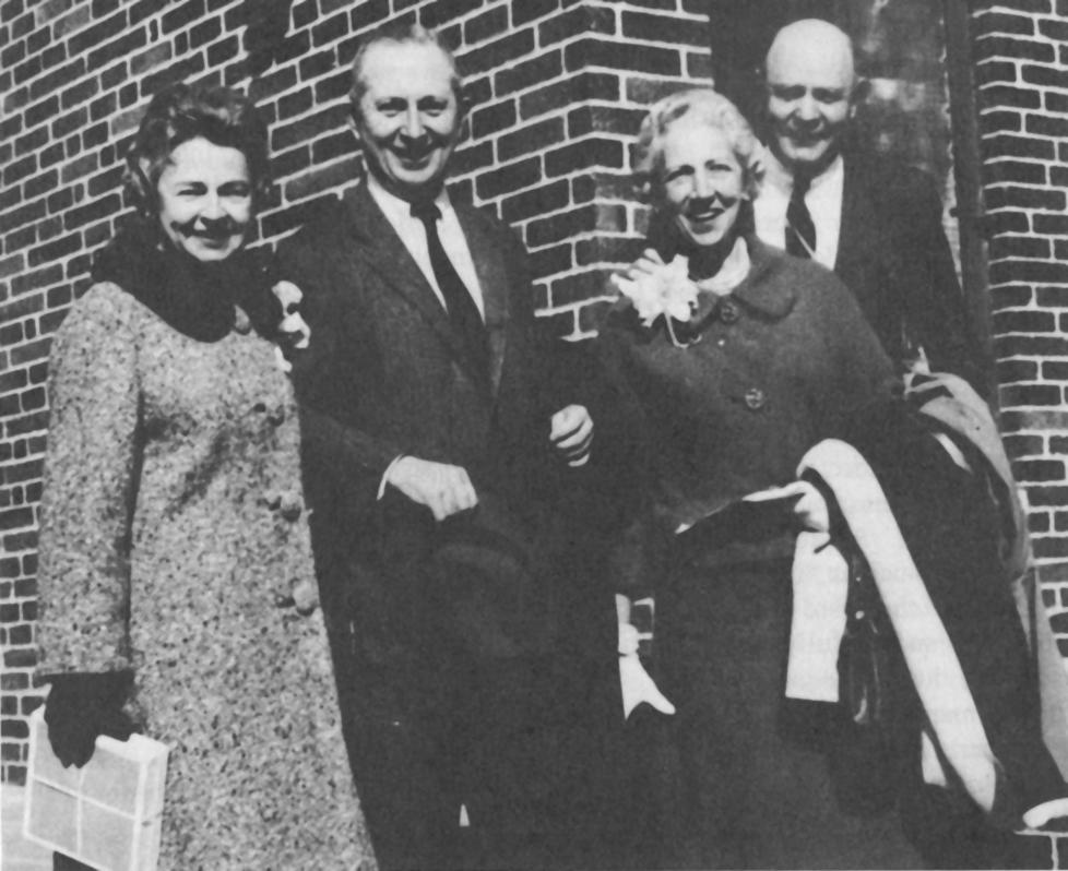 The Louries and Loves at the 1964 Lourie-Love Hall dedication.